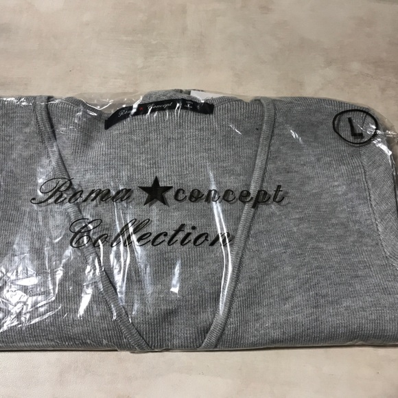 Roma Concepts Collection Long Sleeve Crop Zip Up Top, Women's Size L - H Grey - Picture 10 of 11